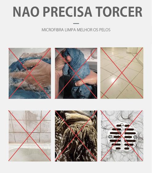 Mop DuoClean 360° - Limpa e Seca sem Sujar as Mãos