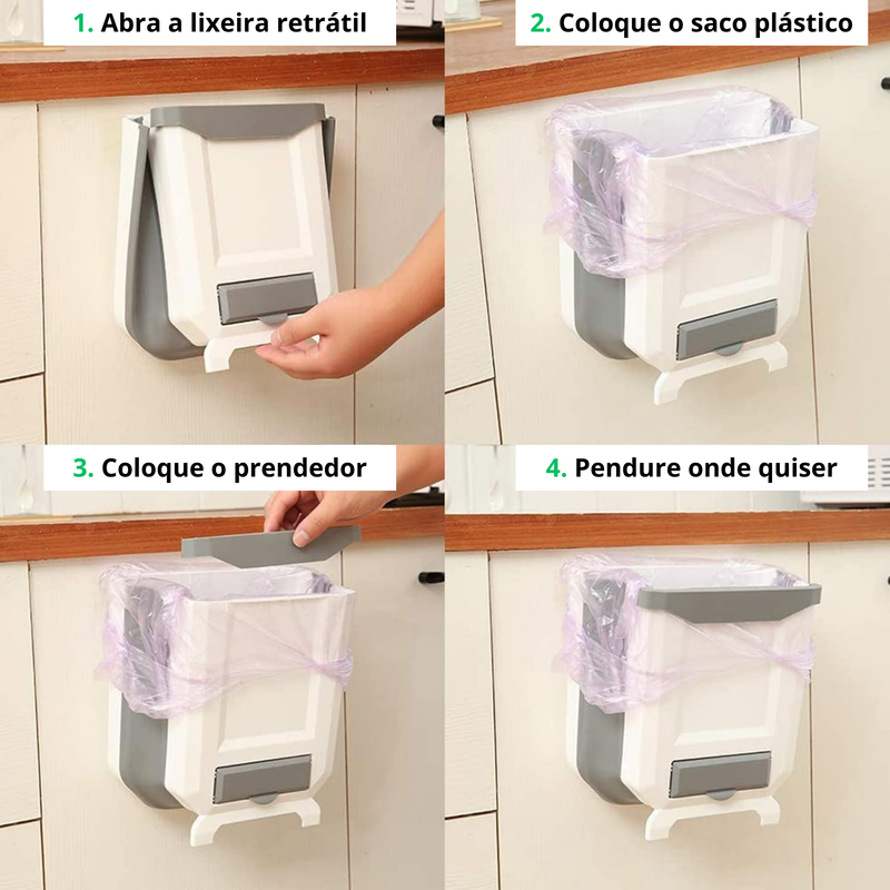 Lixeira Flex - Lixeira Retrátil Multiuso