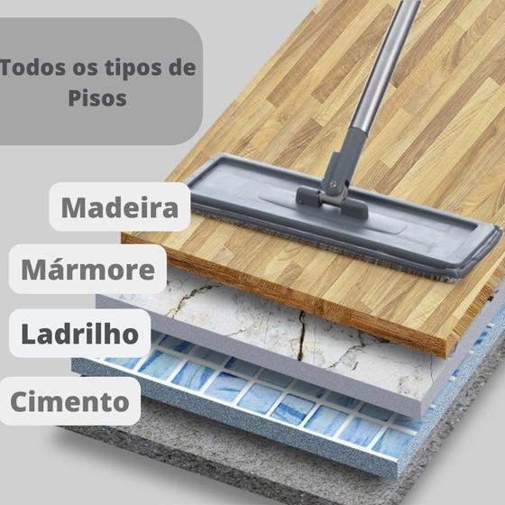 Mop DuoClean 360° - Limpa e Seca sem Sujar as Mãos